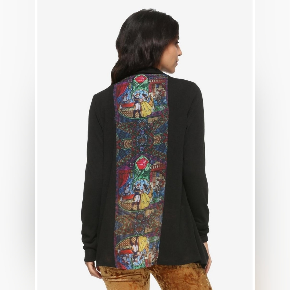 Disney Beauty And The Beast Chiffon Back Girls Flyaway Cardigan